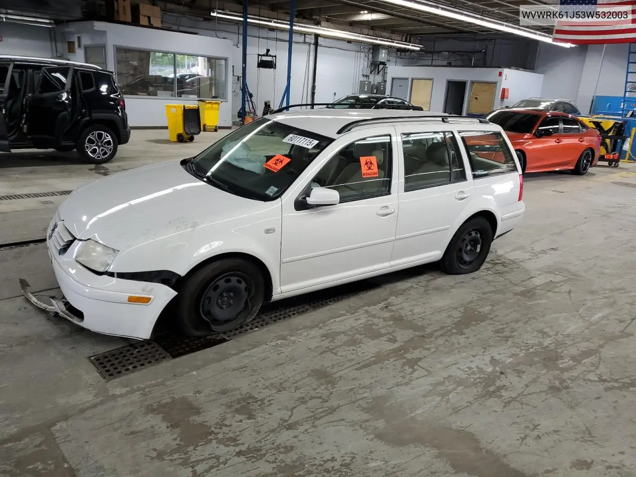 2003 Volkswagen Jetta Gl VIN: WVWRK61J53W532003 Lot: 60117115