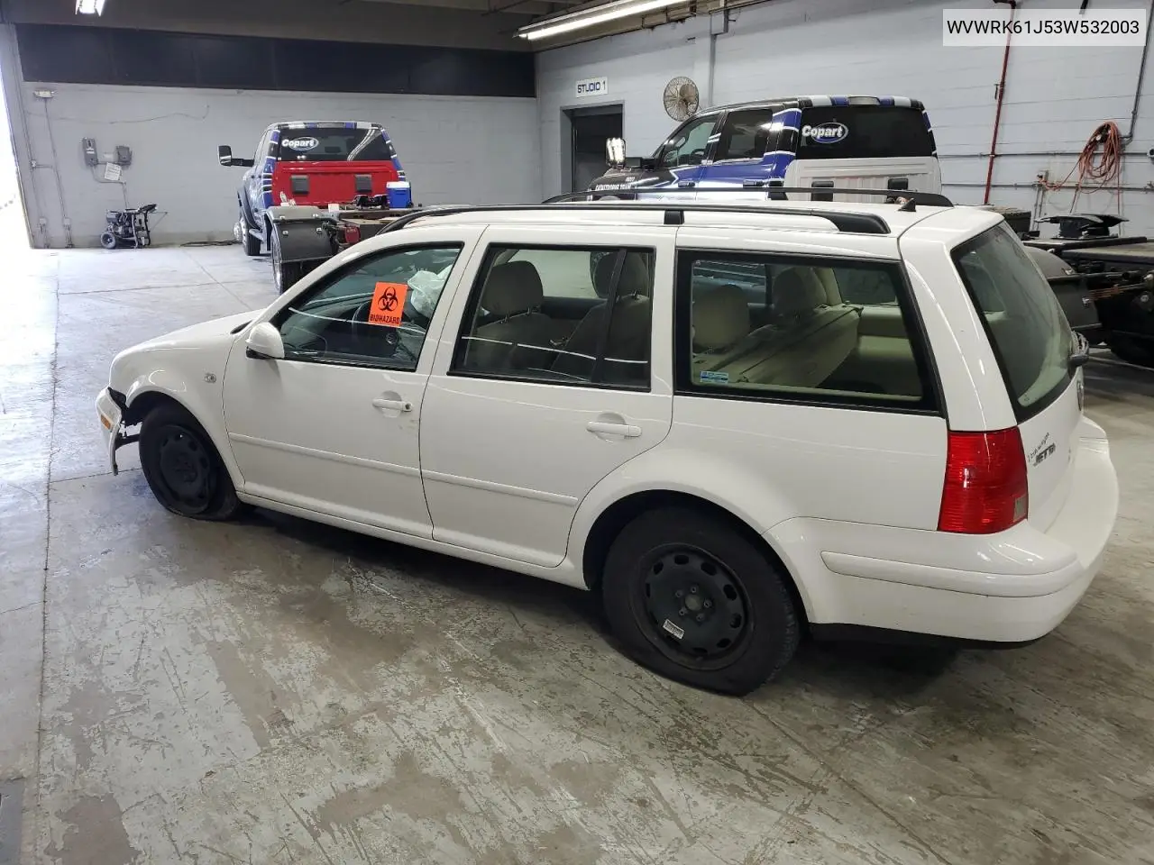 2003 Volkswagen Jetta Gl VIN: WVWRK61J53W532003 Lot: 60117115