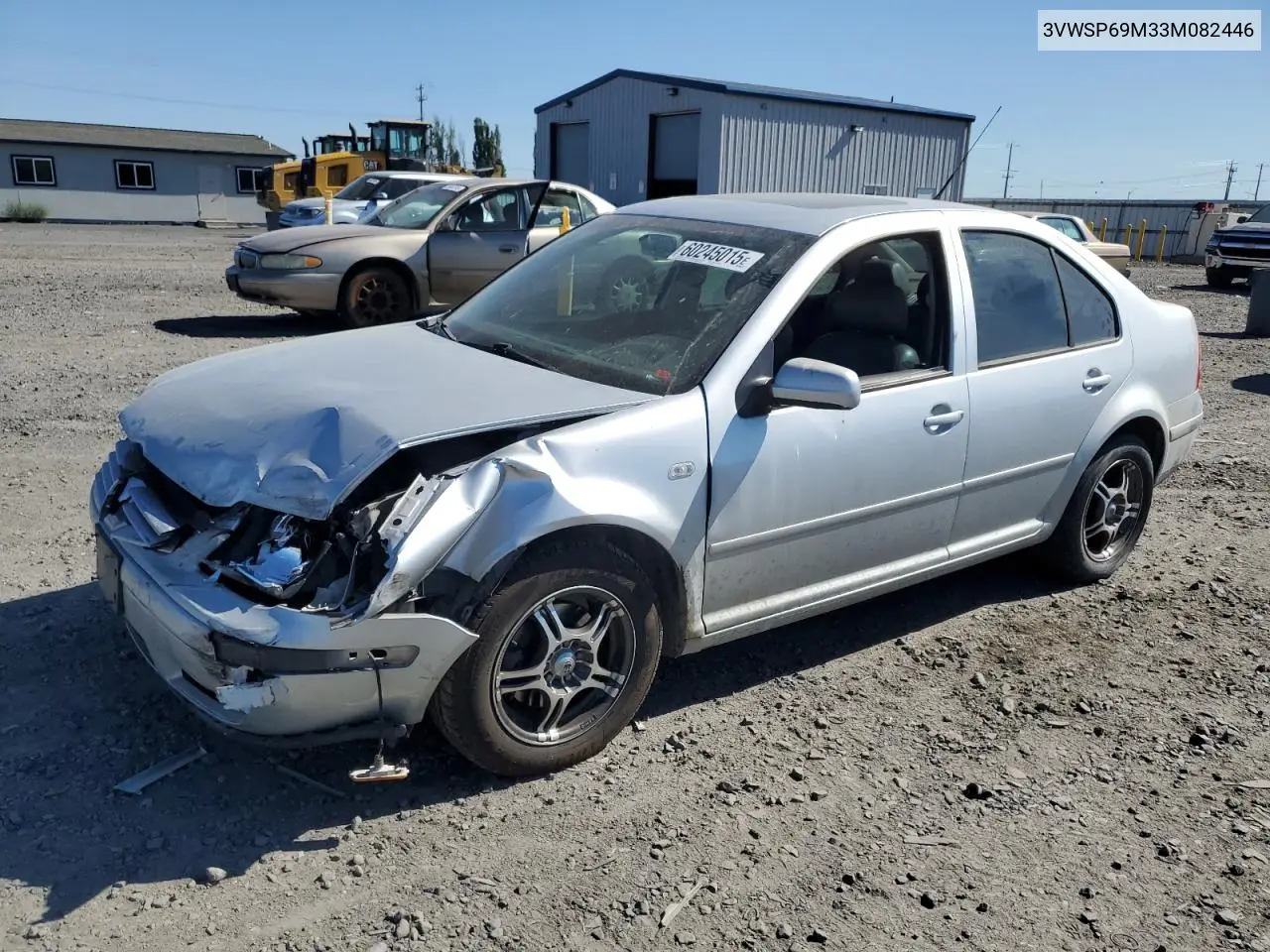 2003 Volkswagen Jetta Gls Tdi VIN: 3VWSP69M33M082446 Lot: 60245015