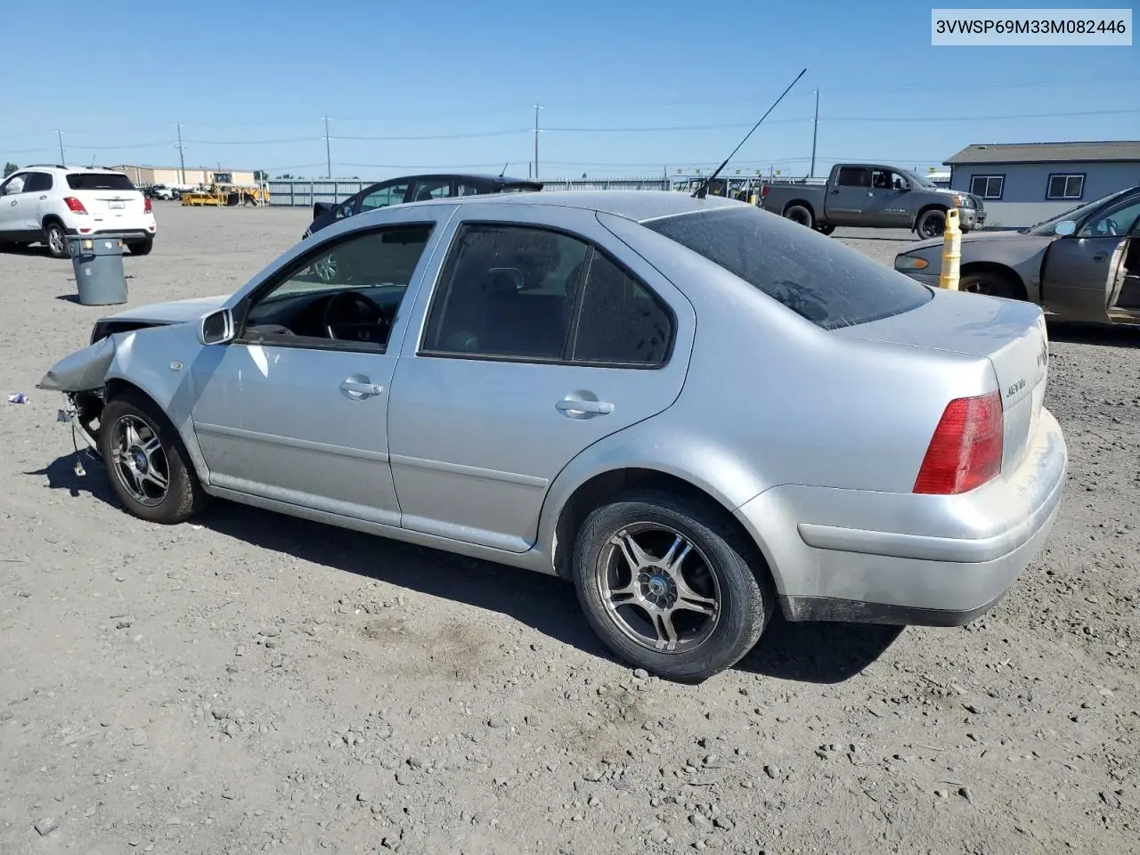 2003 Volkswagen Jetta Gls Tdi VIN: 3VWSP69M33M082446 Lot: 60245015