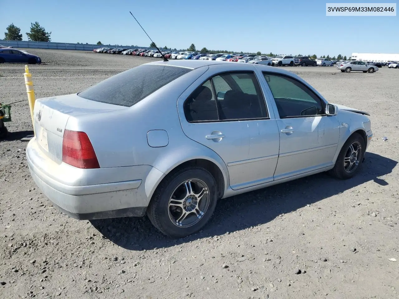 2003 Volkswagen Jetta Gls Tdi VIN: 3VWSP69M33M082446 Lot: 60245015