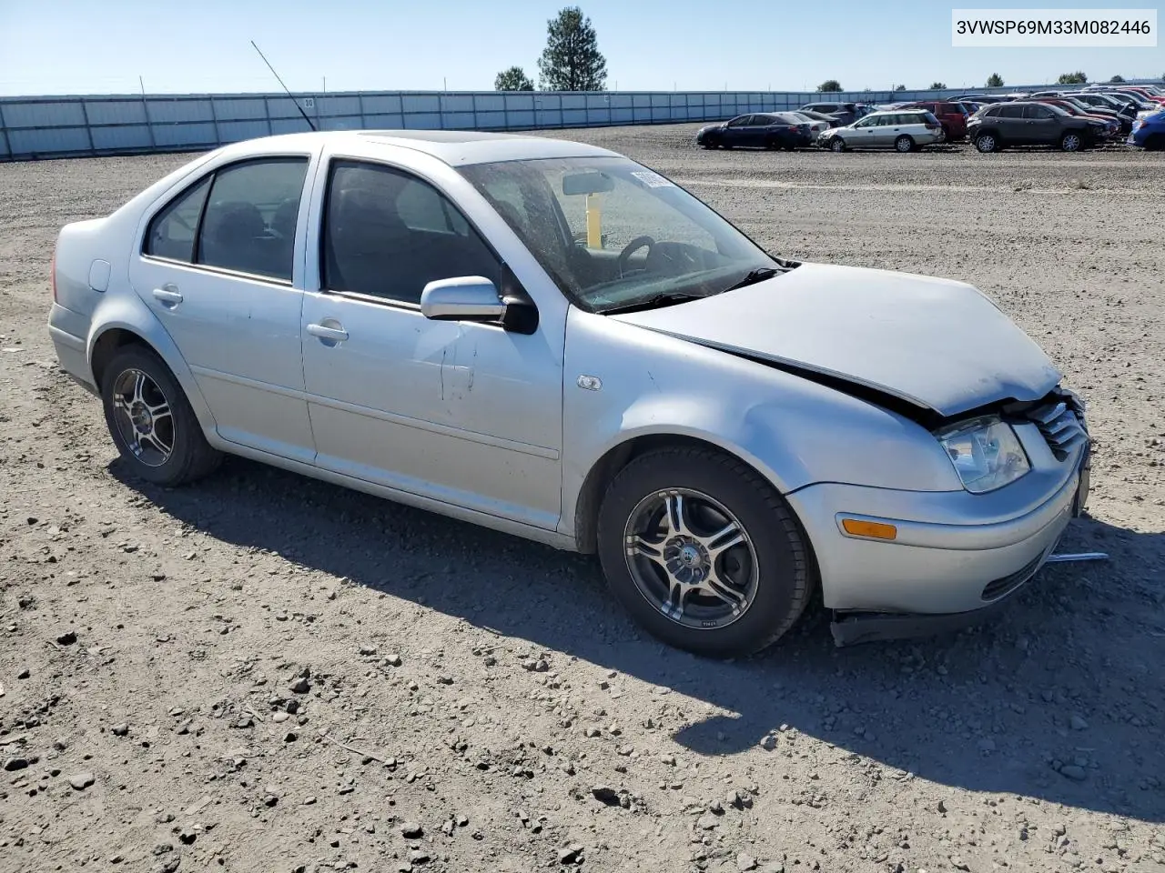 2003 Volkswagen Jetta Gls Tdi VIN: 3VWSP69M33M082446 Lot: 60245015