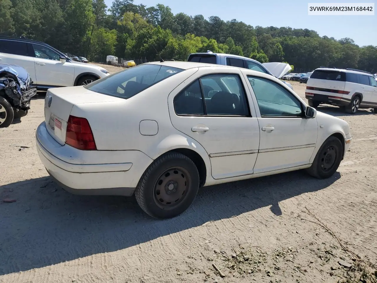 2003 Volkswagen Jetta Gl VIN: 3VWRK69M23M168442 Lot: 61065935