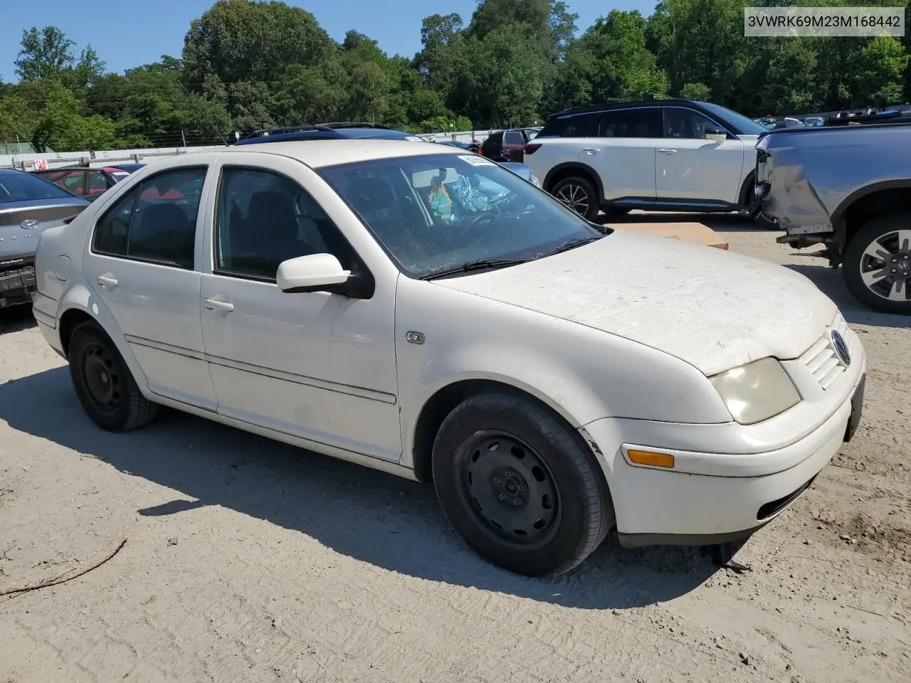 2003 Volkswagen Jetta Gl VIN: 3VWRK69M23M168442 Lot: 61065935