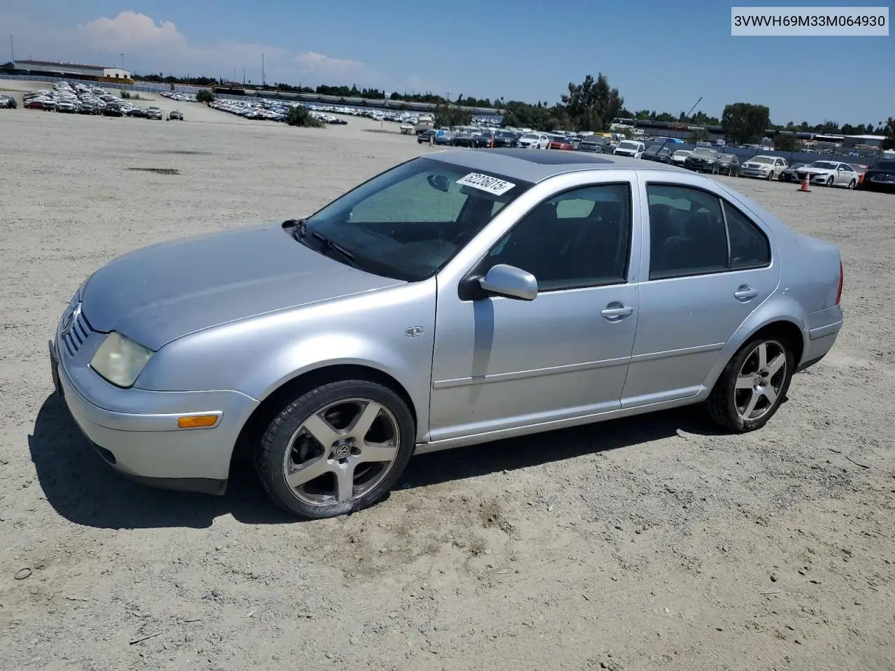 2003 Volkswagen Jetta Gli VIN: 3VWVH69M33M064930 Lot: 62236015