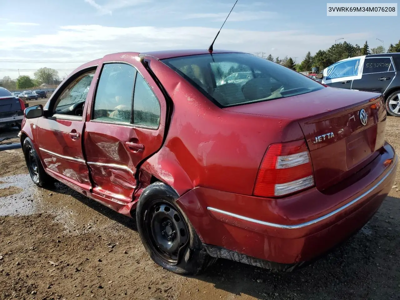 2004 Volkswagen Jetta Gl VIN: 3VWRK69M34M076208 Lot: 55482885