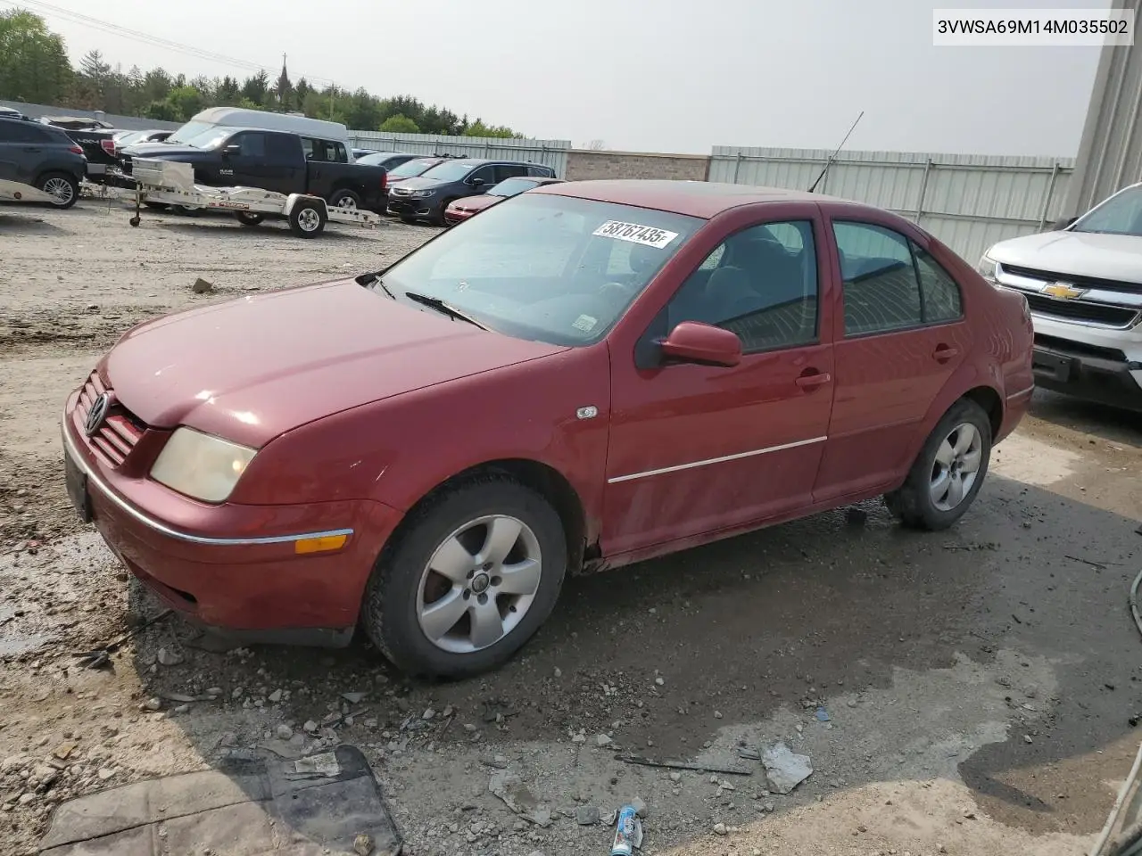 2004 Volkswagen Jetta Gls VIN: 3VWSA69M14M035502 Lot: 58767435