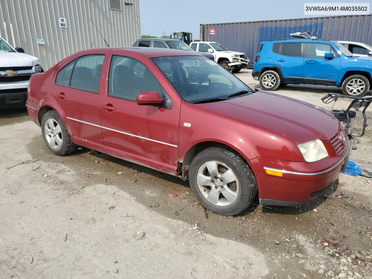 2004 Volkswagen Jetta Gls VIN: 3VWSA69M14M035502 Lot: 58767435