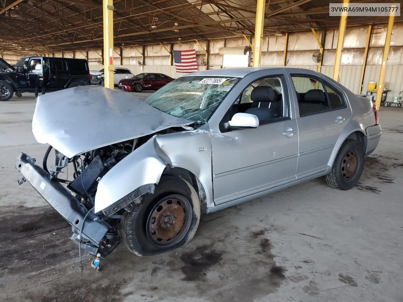 2004 Volkswagen Jetta Gl VIN: 3VWRA69M94M105777 Lot: 62217885