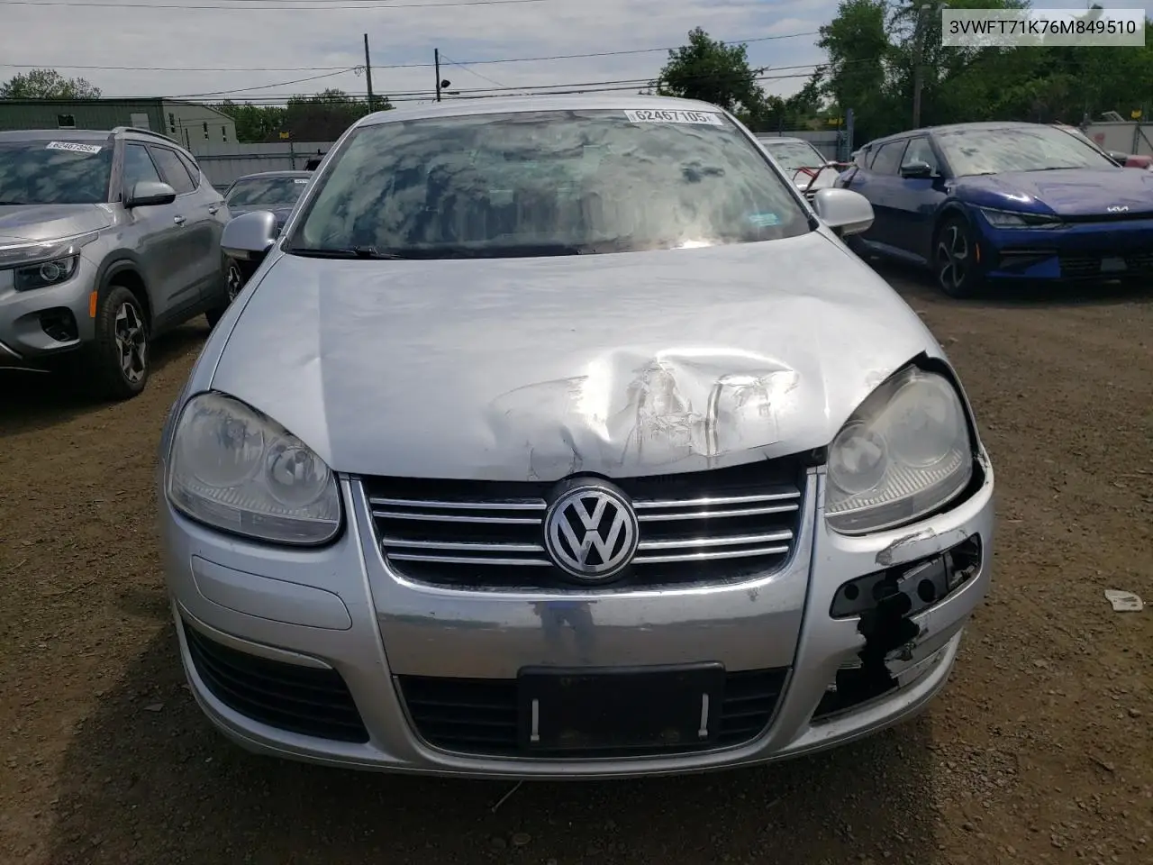 2006 Volkswagen Jetta Tdi VIN: 3VWFT71K76M849510 Lot: 62467105