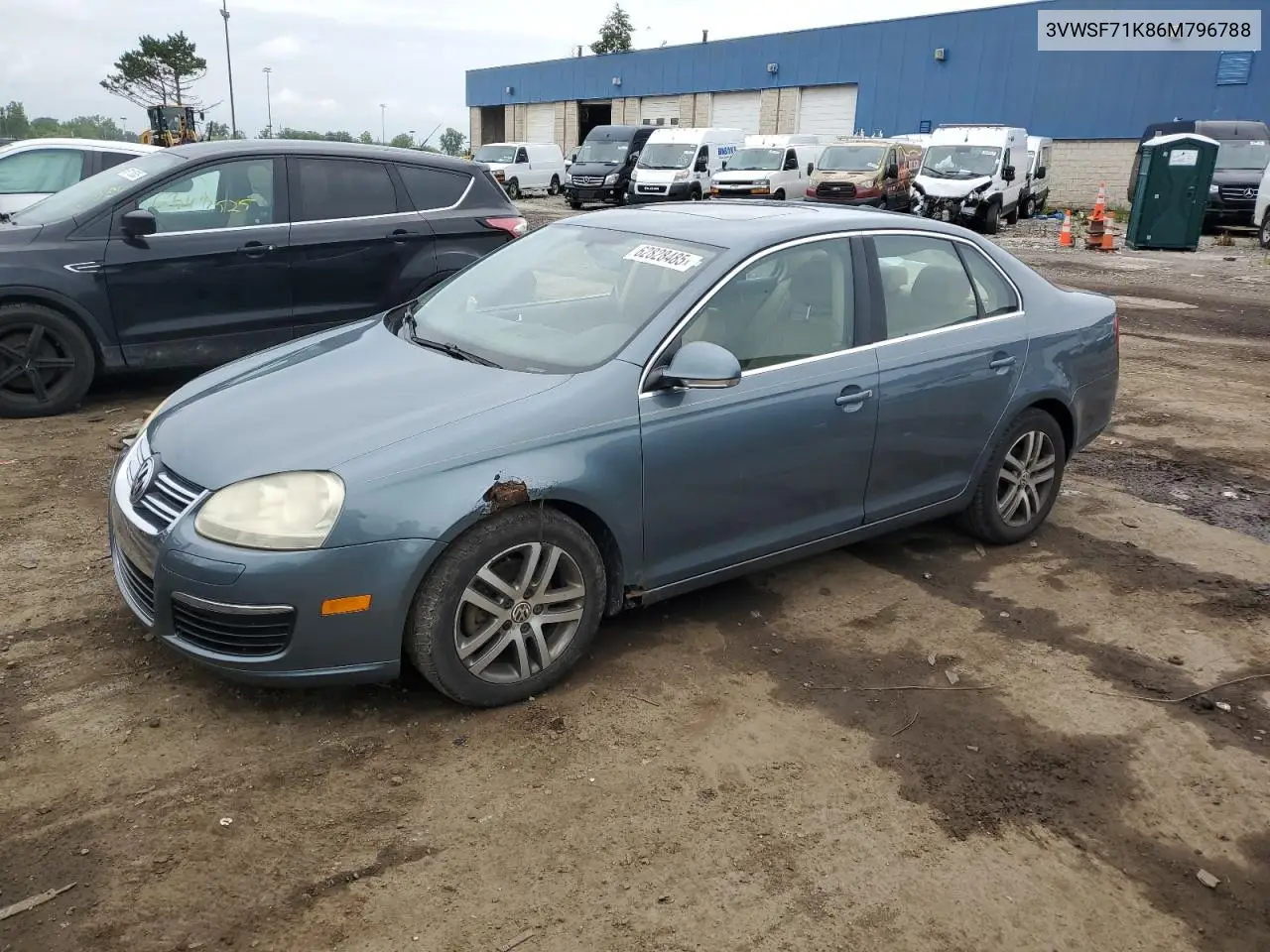 2006 Volkswagen Jetta 2.5 Option Package 1 VIN: 3VWSF71K86M796788 Lot: 62828485