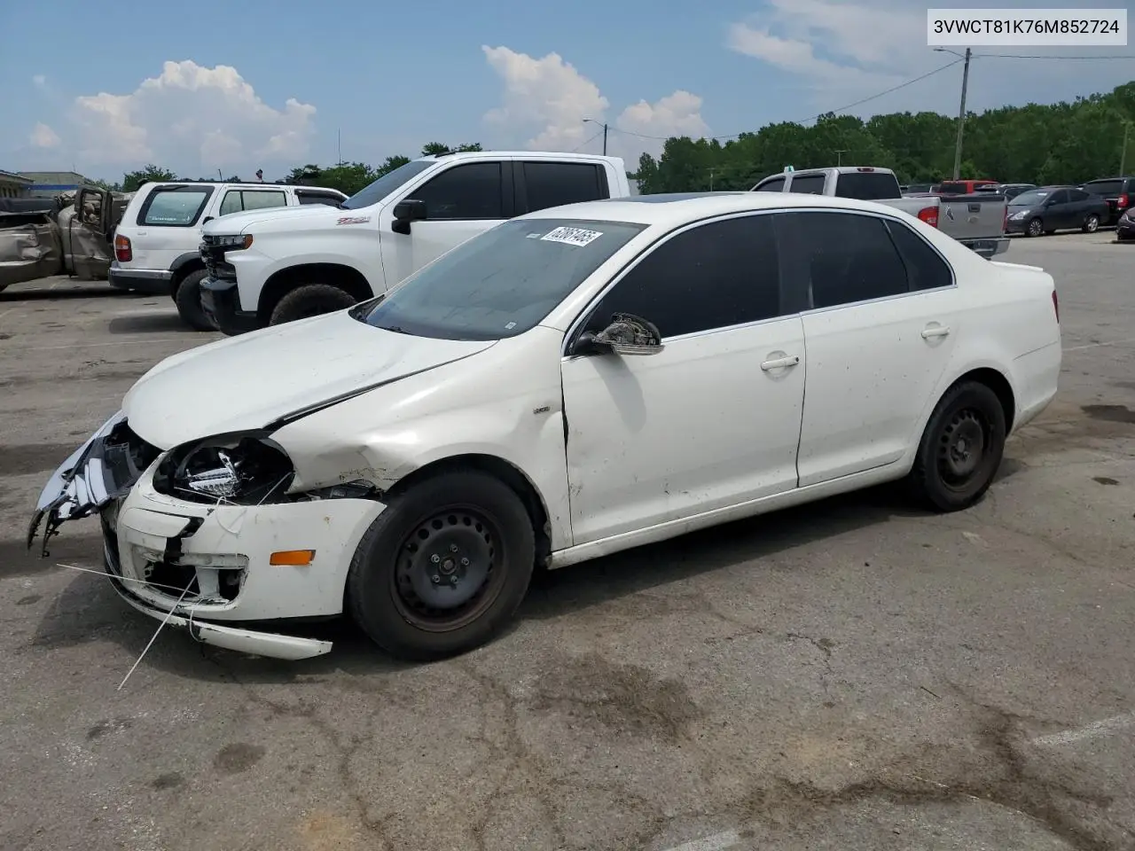 2006 Volkswagen Jetta Tdi VIN: 3VWCT81K76M852724 Lot: 62861465