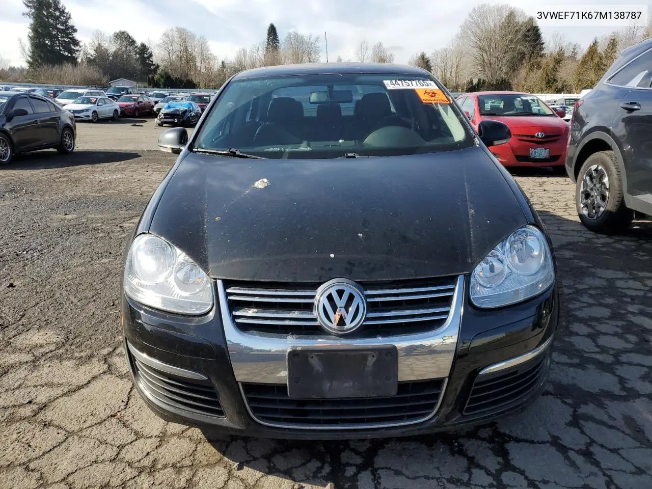 2007 Volkswagen Jetta Wolfsburg VIN: 3VWEF71K67M138787 Lot: 44757765