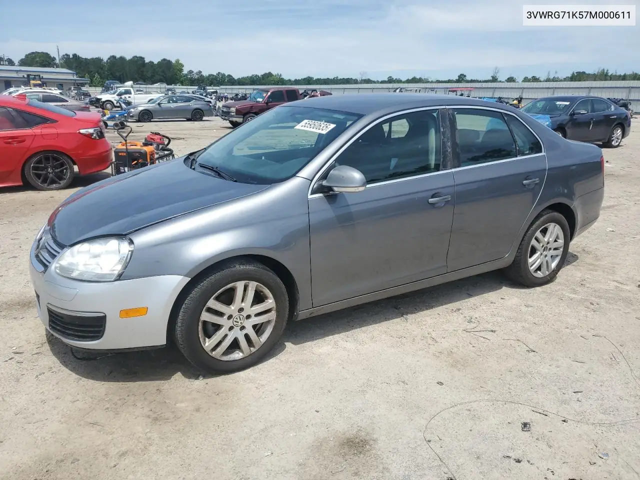 2007 Volkswagen Jetta 2.5 Option Package 1 VIN: 3VWRG71K57M000611 Lot: 55950635