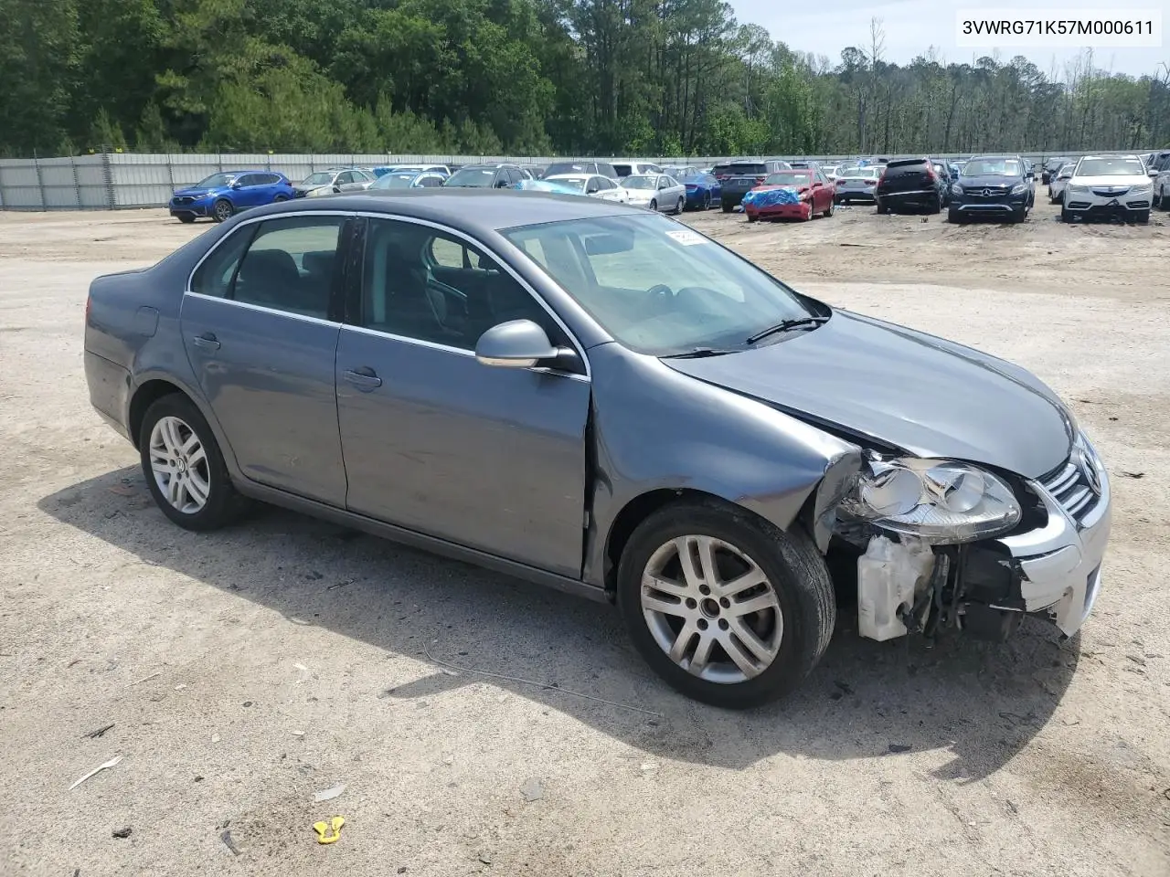 2007 Volkswagen Jetta 2.5 Option Package 1 VIN: 3VWRG71K57M000611 Lot: 55950635