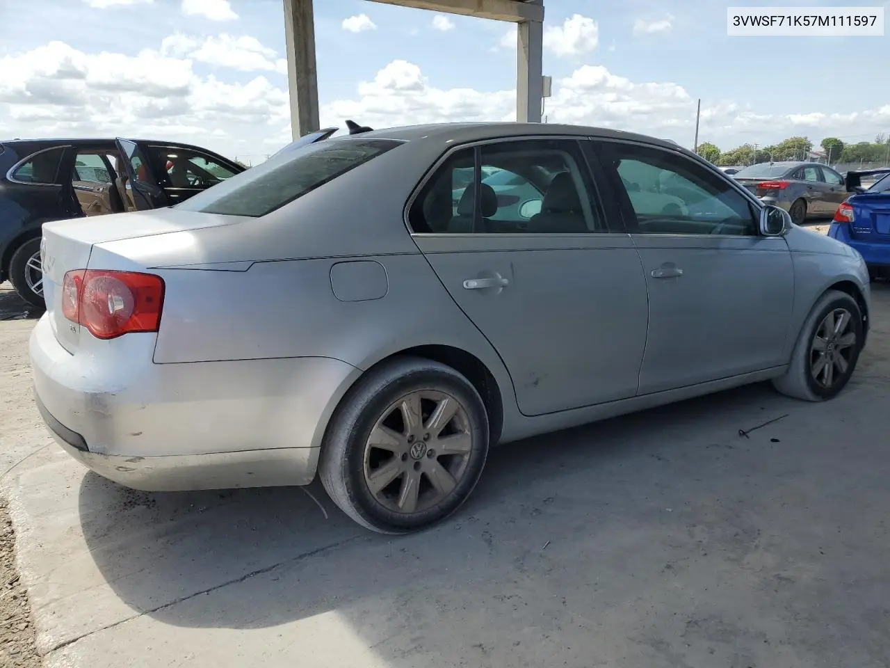 2007 Volkswagen Jetta 2.5 Option Package 1 VIN: 3VWSF71K57M111597 Lot: 56305925