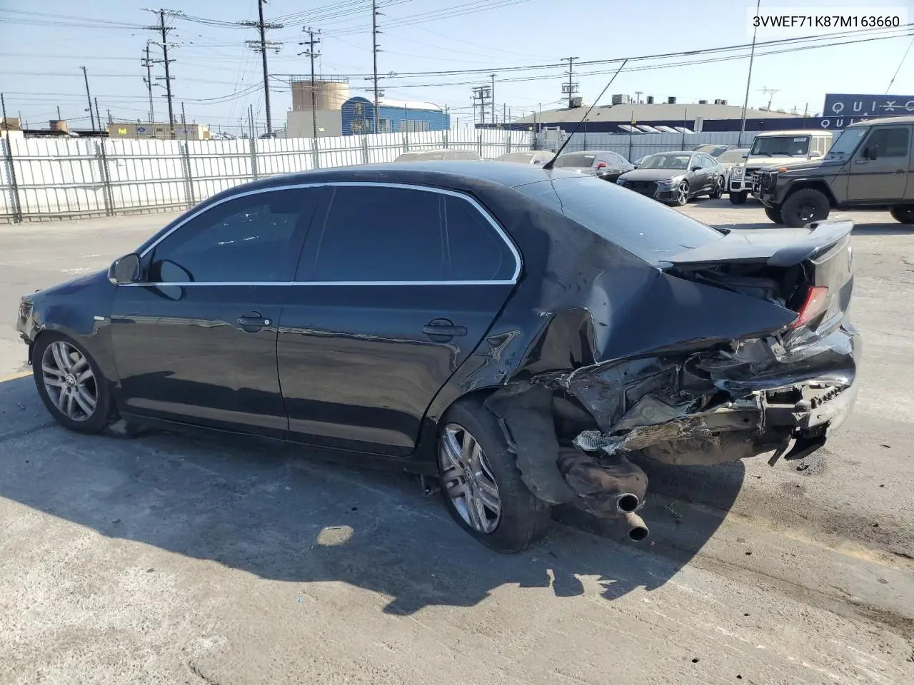 2007 Volkswagen Jetta Wolfsburg VIN: 3VWEF71K87M163660 Lot: 62230165