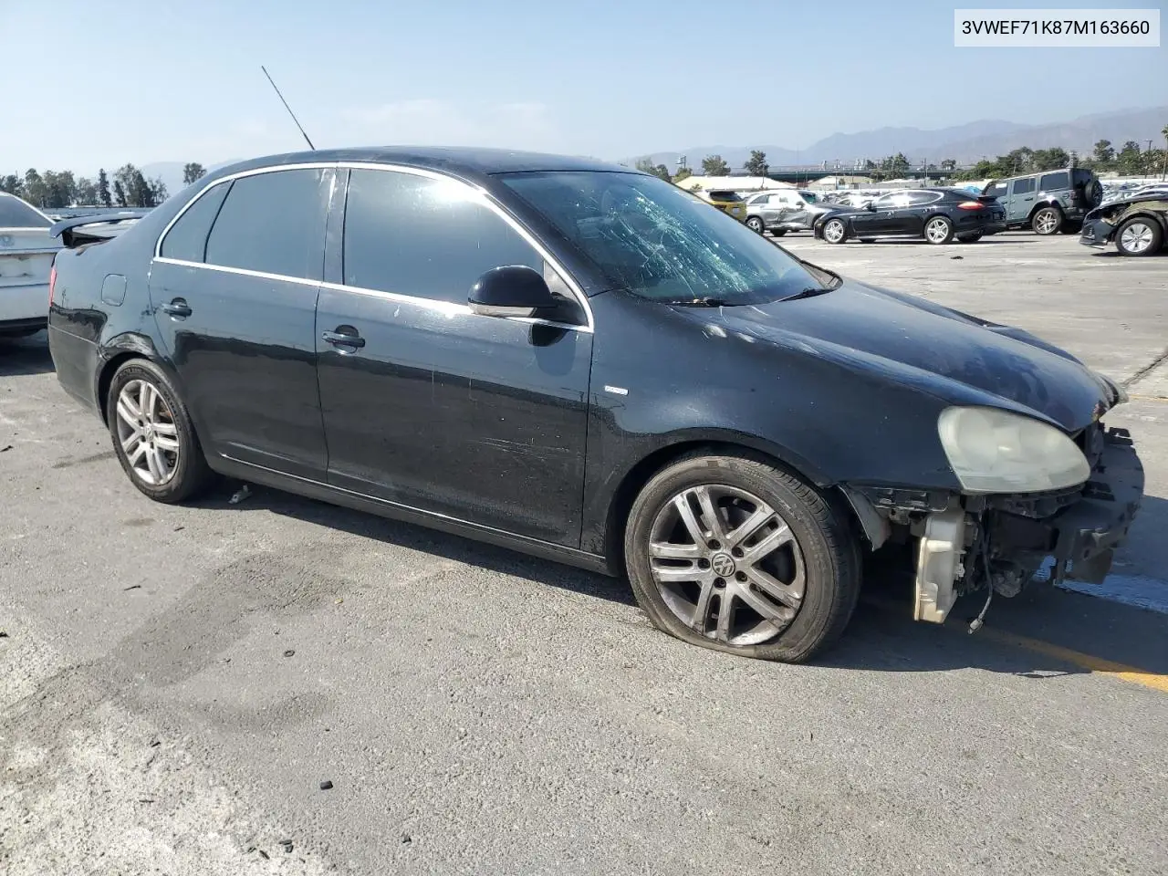 2007 Volkswagen Jetta Wolfsburg VIN: 3VWEF71K87M163660 Lot: 62230165