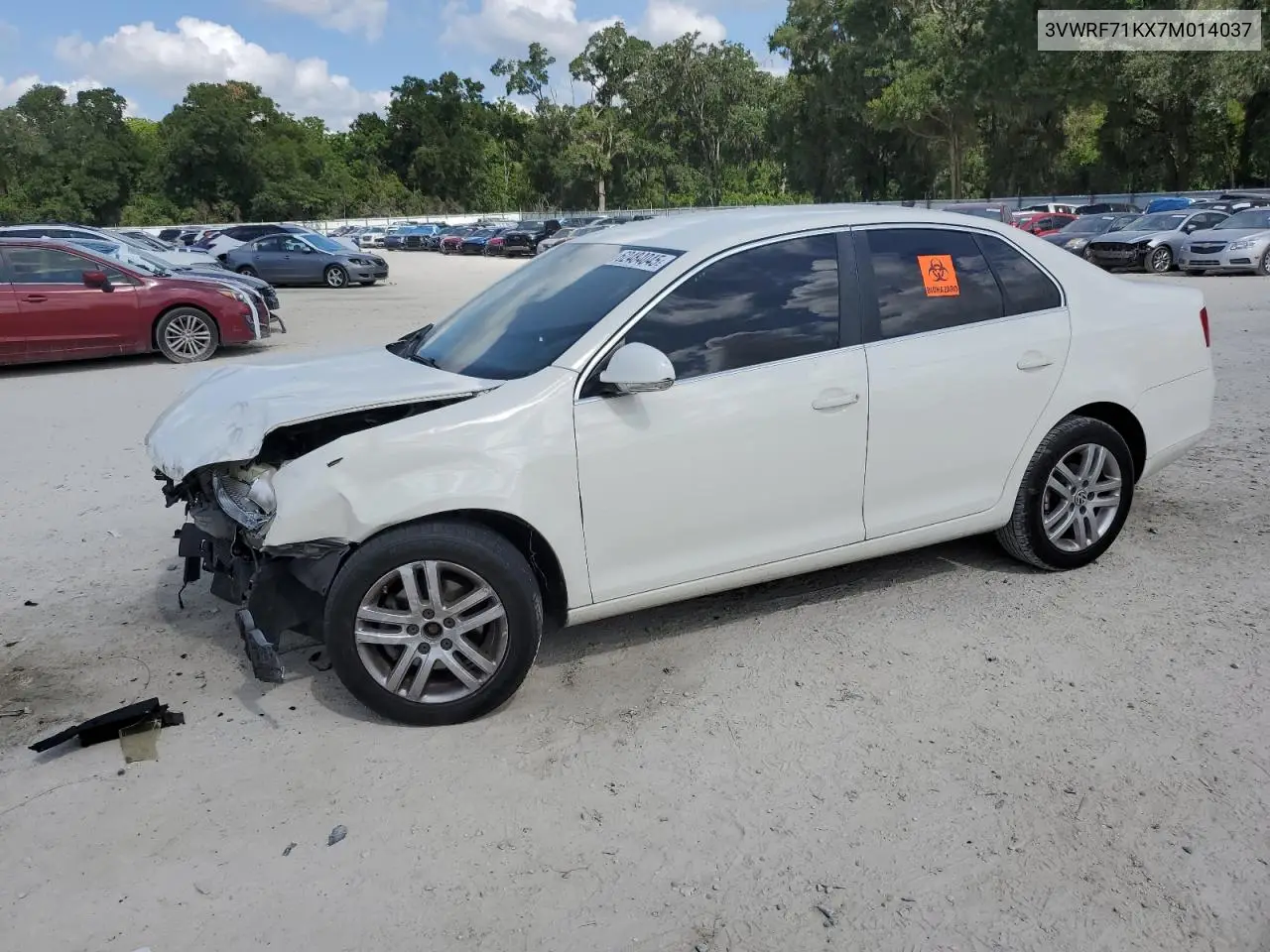 2007 Volkswagen Jetta 2.5 Option Package 1 VIN: 3VWRF71KX7M014037 Lot: 62484045