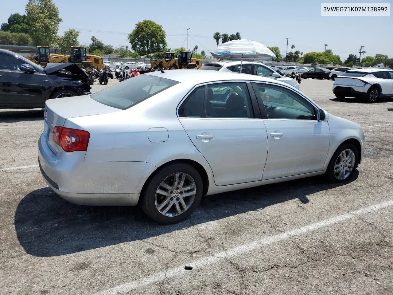 2007 Volkswagen Jetta Wolfsburg VIN: 3VWEG71K07M138992 Lot: 62531995