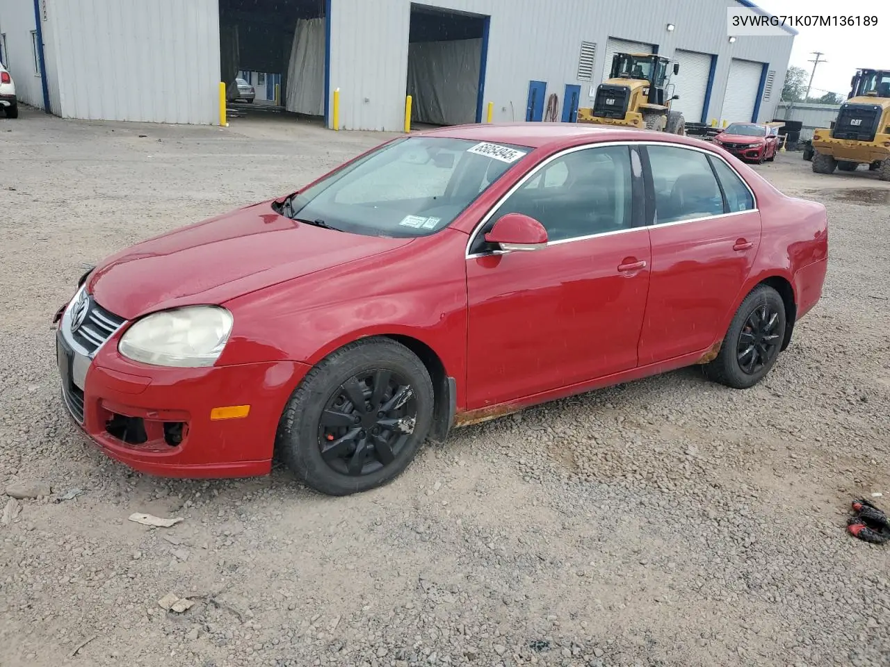 2007 Volkswagen Jetta 2.5 Option Package 1 VIN: 3VWRG71K07M136189 Lot: 65054945