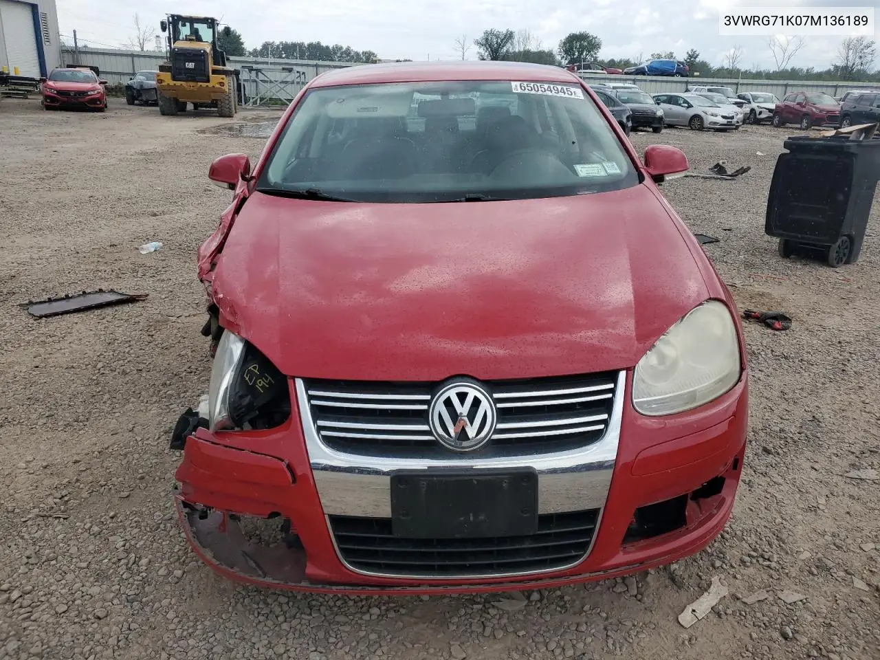 2007 Volkswagen Jetta 2.5 Option Package 1 VIN: 3VWRG71K07M136189 Lot: 65054945