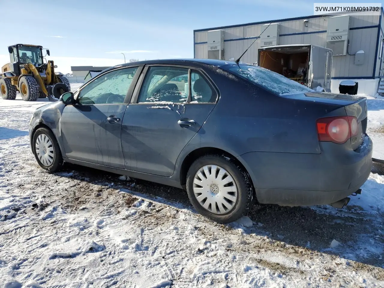 2008 Volkswagen Jetta S VIN: 3VWJM71K08M091732 Lot: 44444395