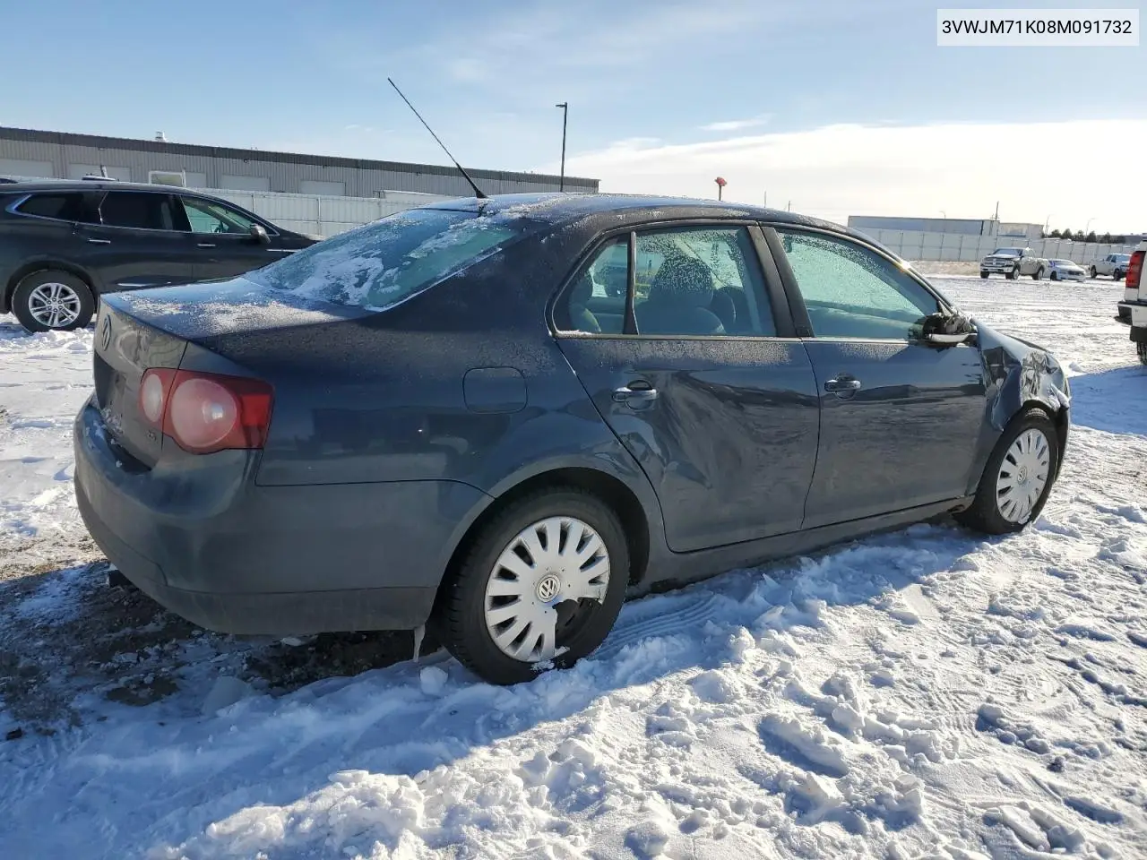 2008 Volkswagen Jetta S VIN: 3VWJM71K08M091732 Lot: 44444395