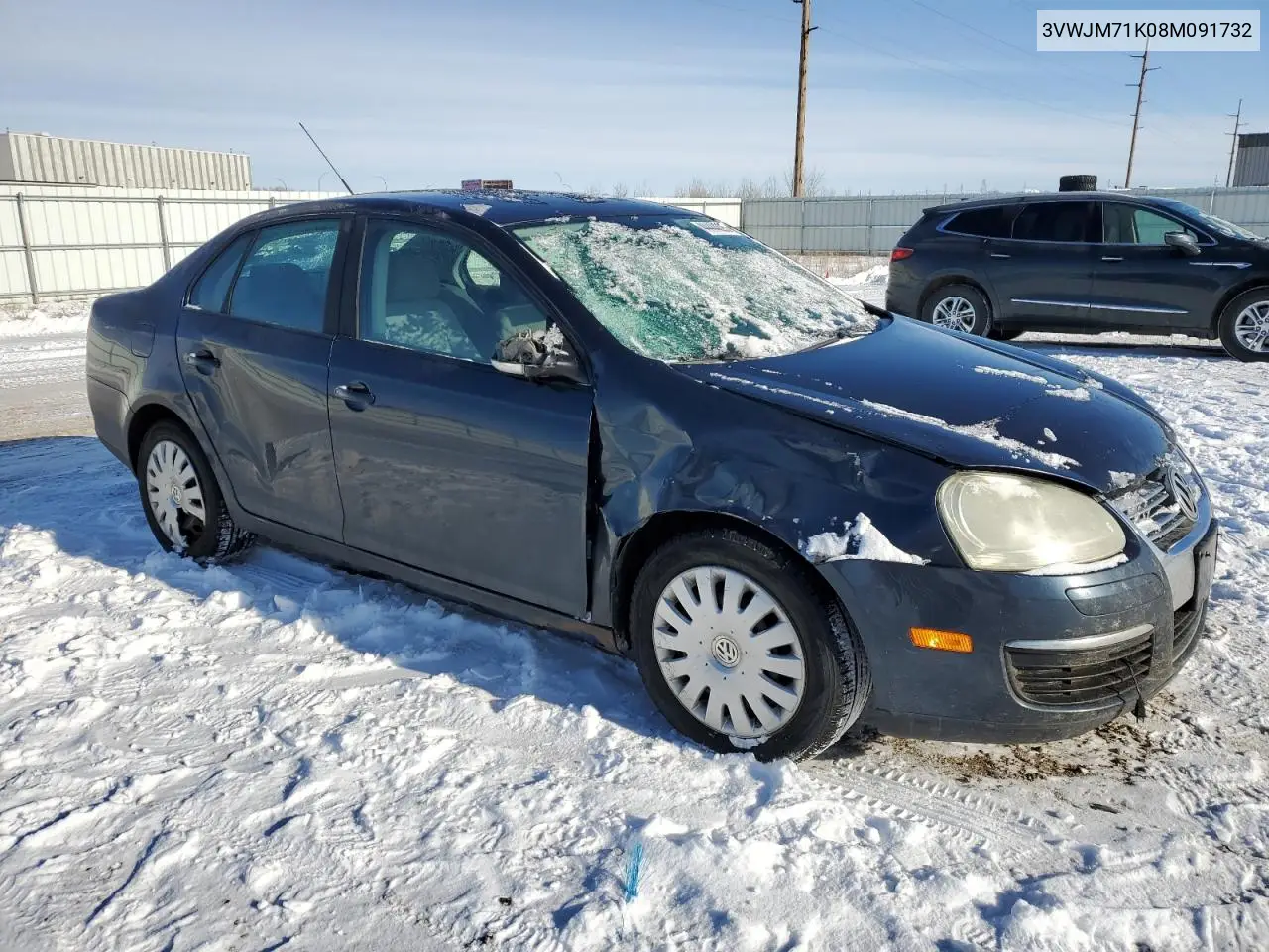 2008 Volkswagen Jetta S VIN: 3VWJM71K08M091732 Lot: 44444395