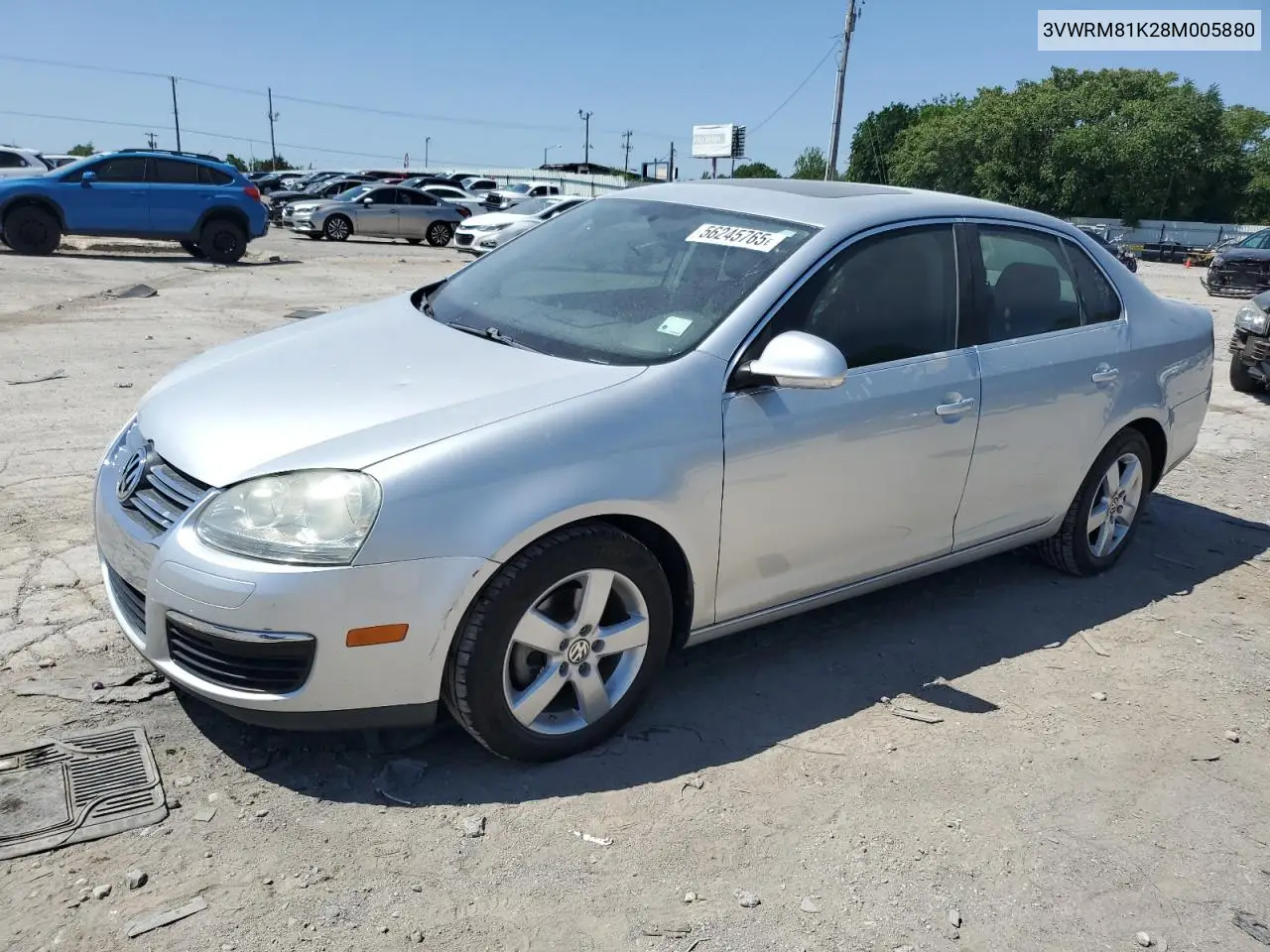 2008 Volkswagen Jetta Se VIN: 3VWRM81K28M005880 Lot: 56245765