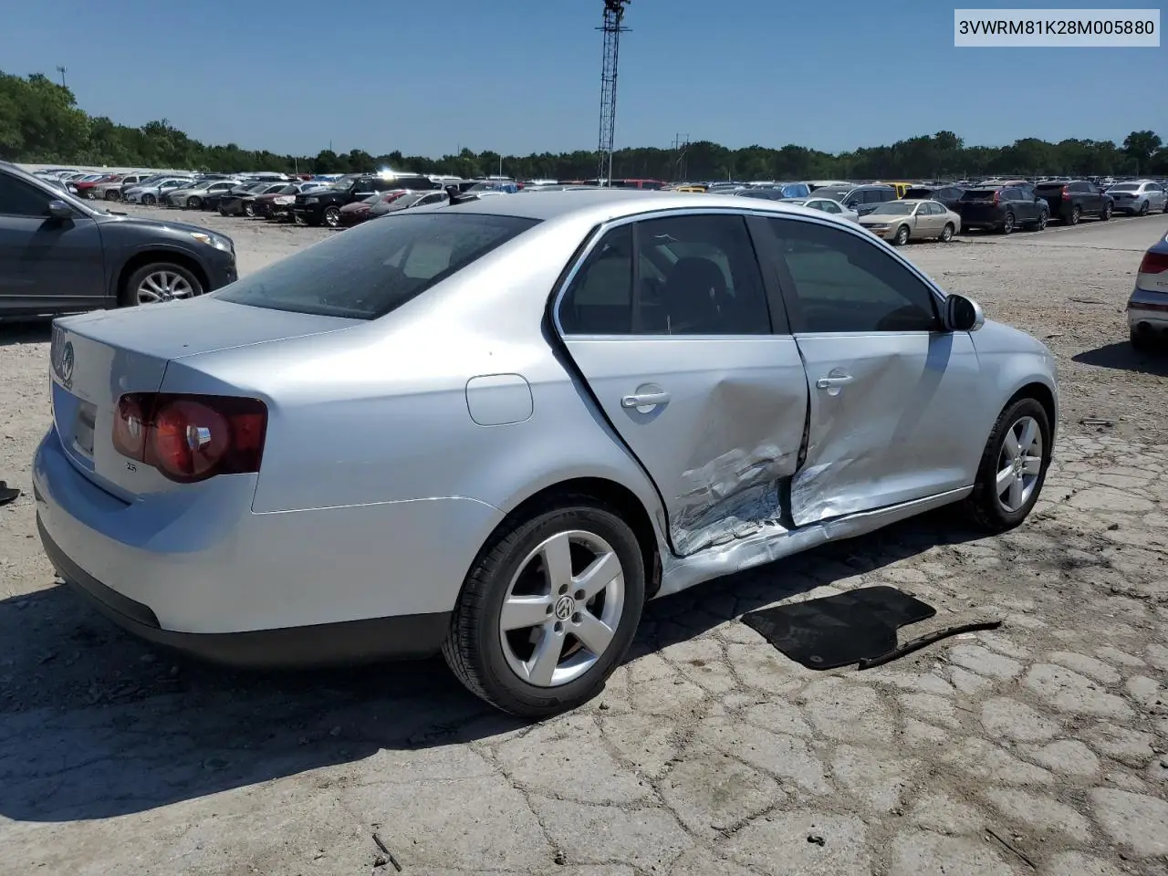 2008 Volkswagen Jetta Se VIN: 3VWRM81K28M005880 Lot: 56245765