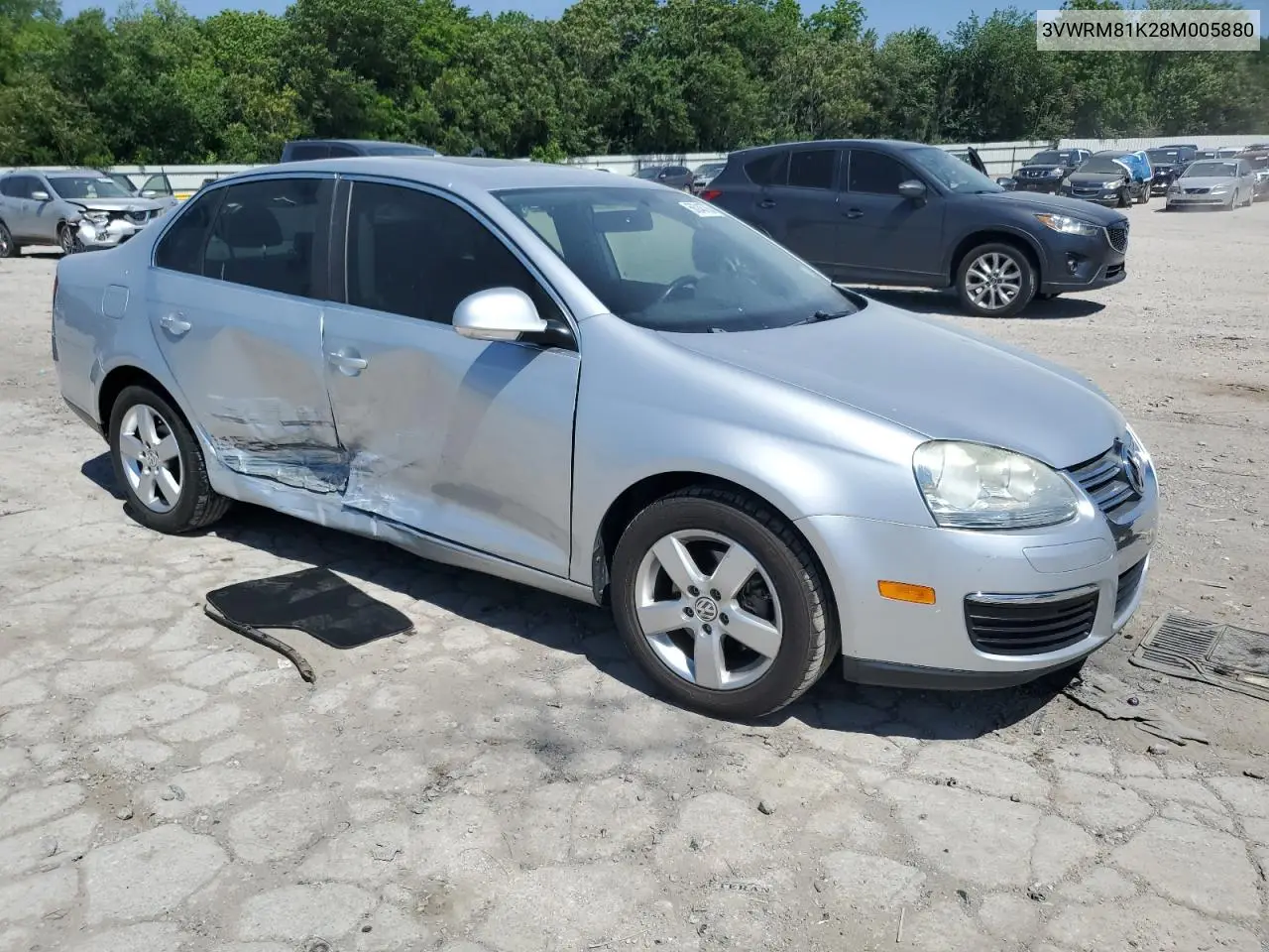 2008 Volkswagen Jetta Se VIN: 3VWRM81K28M005880 Lot: 56245765
