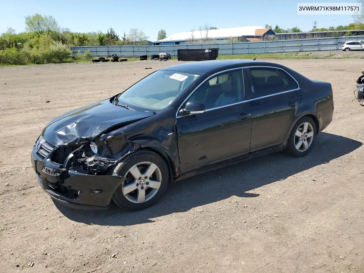 2008 Volkswagen Jetta Se VIN: 3VWRM71K98M117571 Lot: 56413555