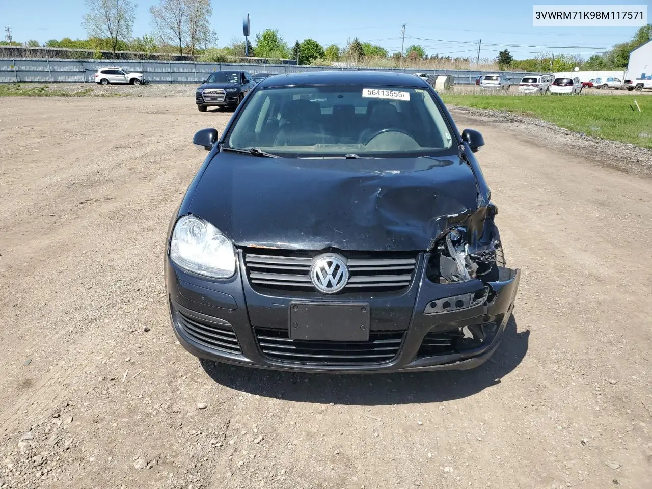 2008 Volkswagen Jetta Se VIN: 3VWRM71K98M117571 Lot: 56413555