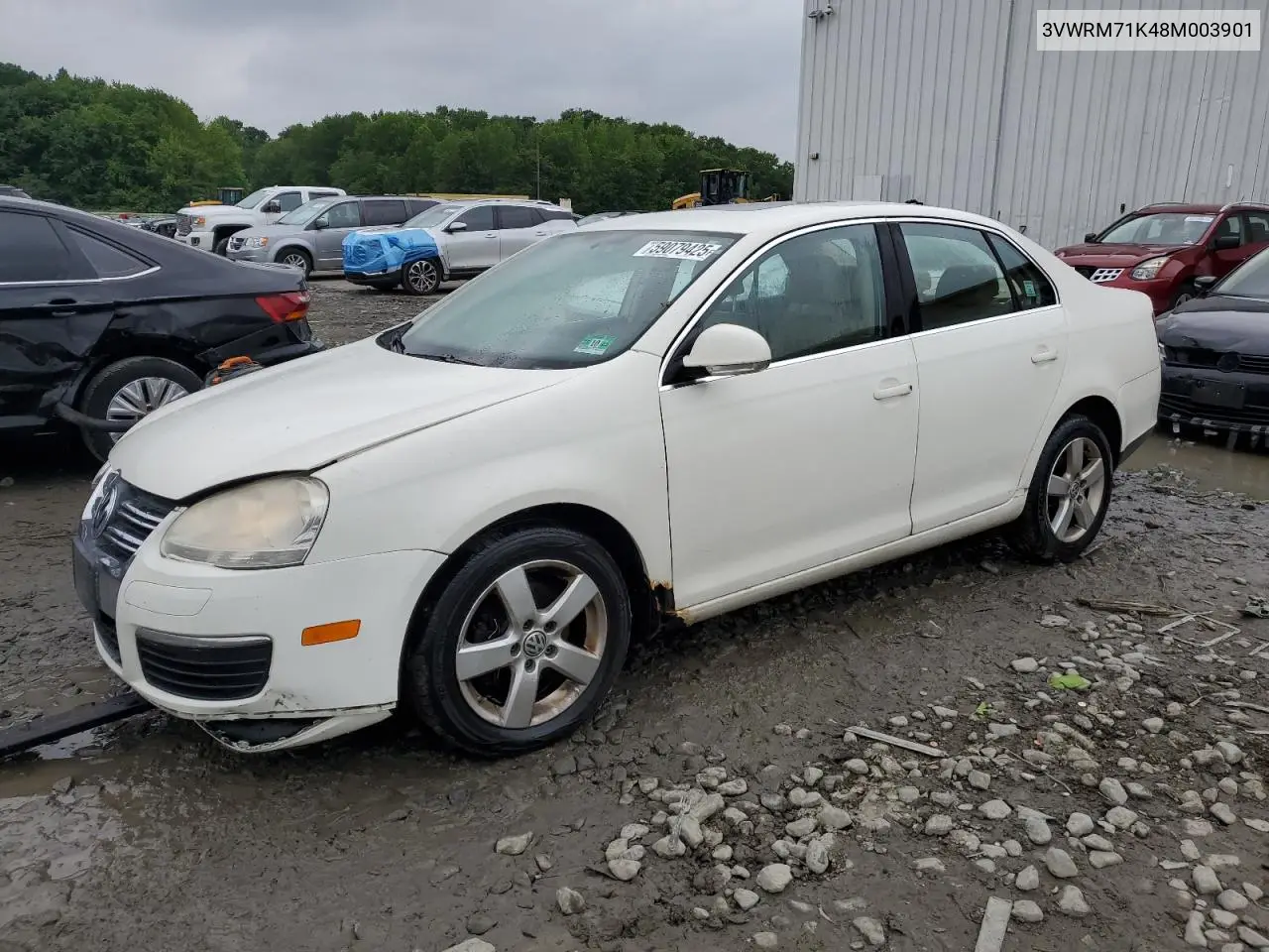 2008 Volkswagen Jetta Se VIN: 3VWRM71K48M003901 Lot: 59079425