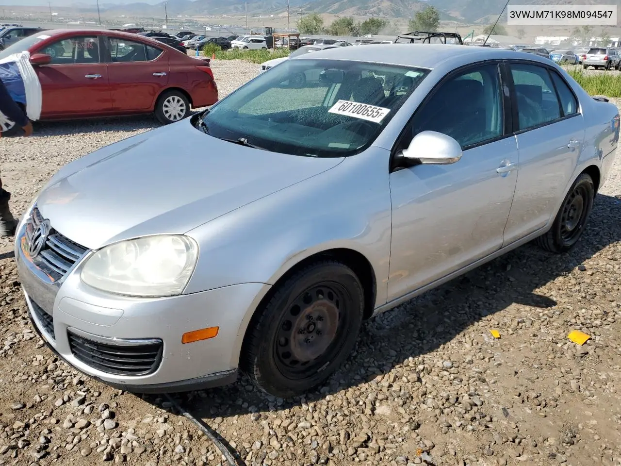 2008 Volkswagen Jetta S VIN: 3VWJM71K98M094547 Lot: 60100655