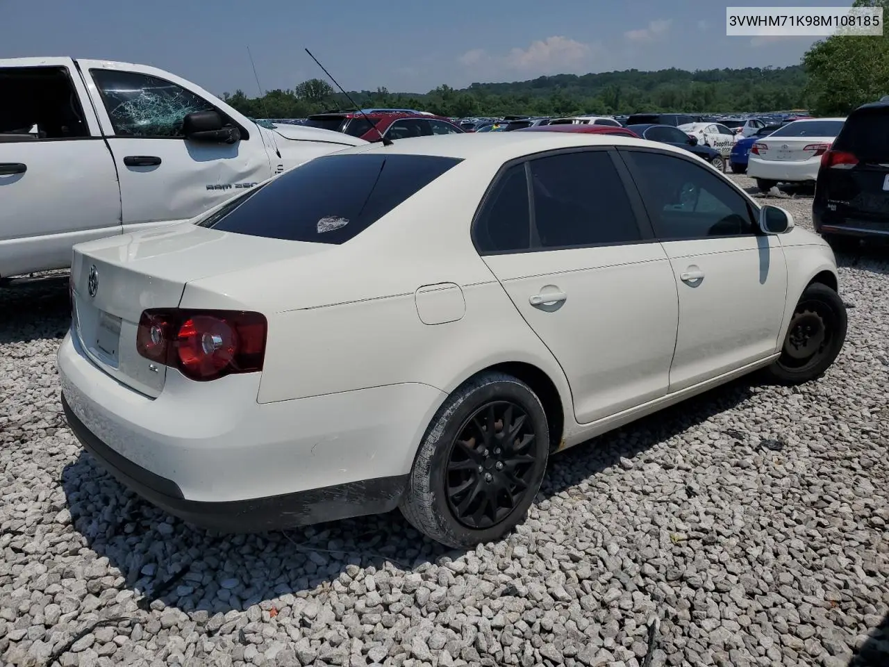 2008 Volkswagen Jetta S VIN: 3VWHM71K98M108185 Lot: 60165795