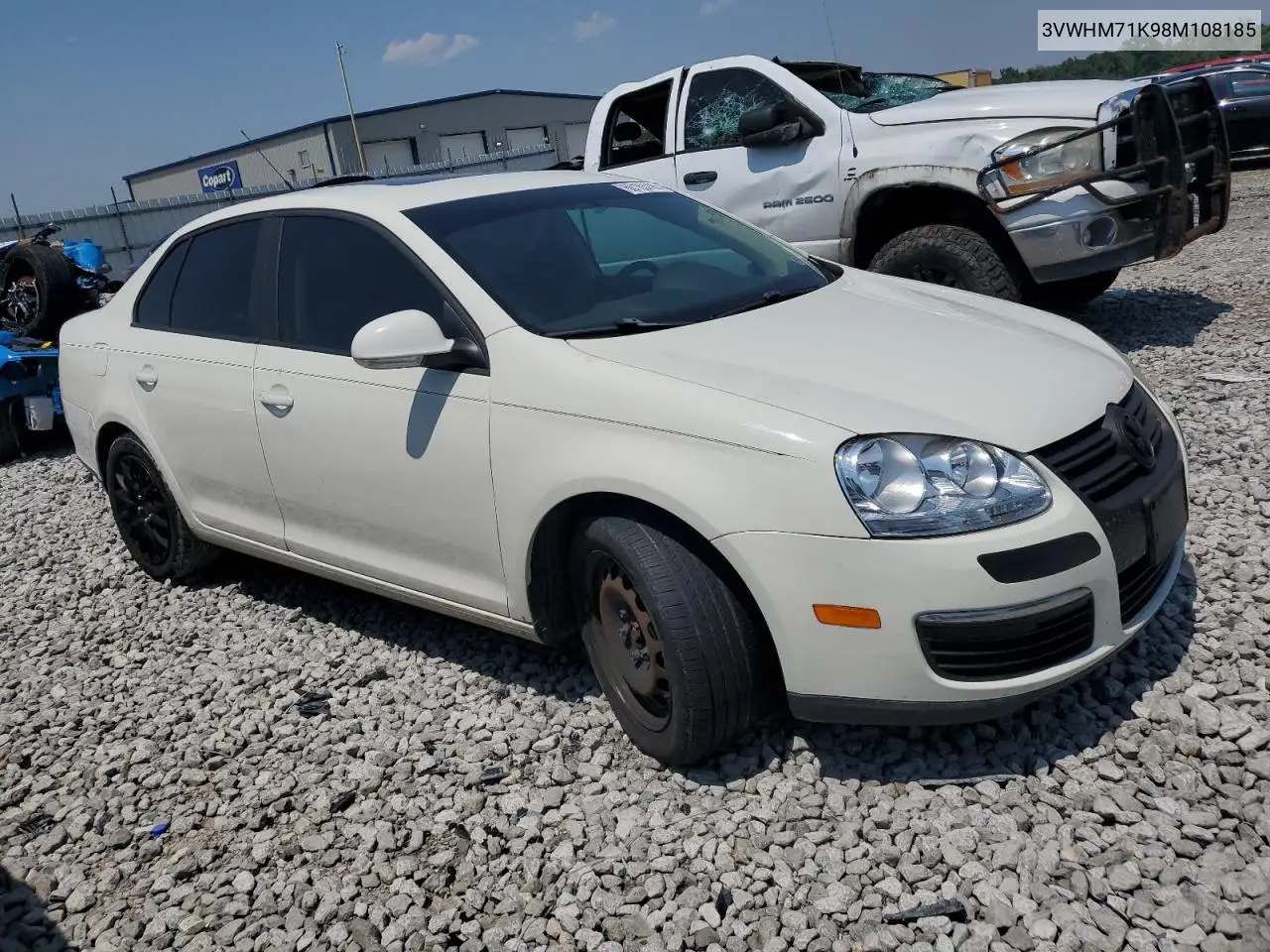 2008 Volkswagen Jetta S VIN: 3VWHM71K98M108185 Lot: 60165795