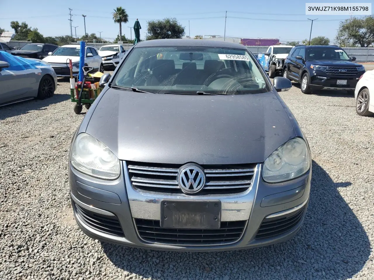 2008 Volkswagen Jetta S VIN: 3VWJZ71K98M155798 Lot: 62958585