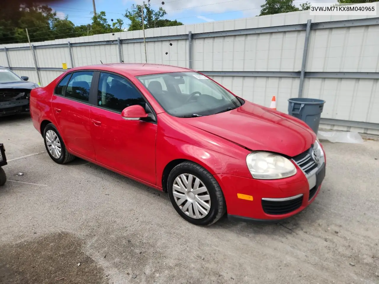 2008 Volkswagen Jetta S VIN: 3VWJM71KX8M040965 Lot: 63097725