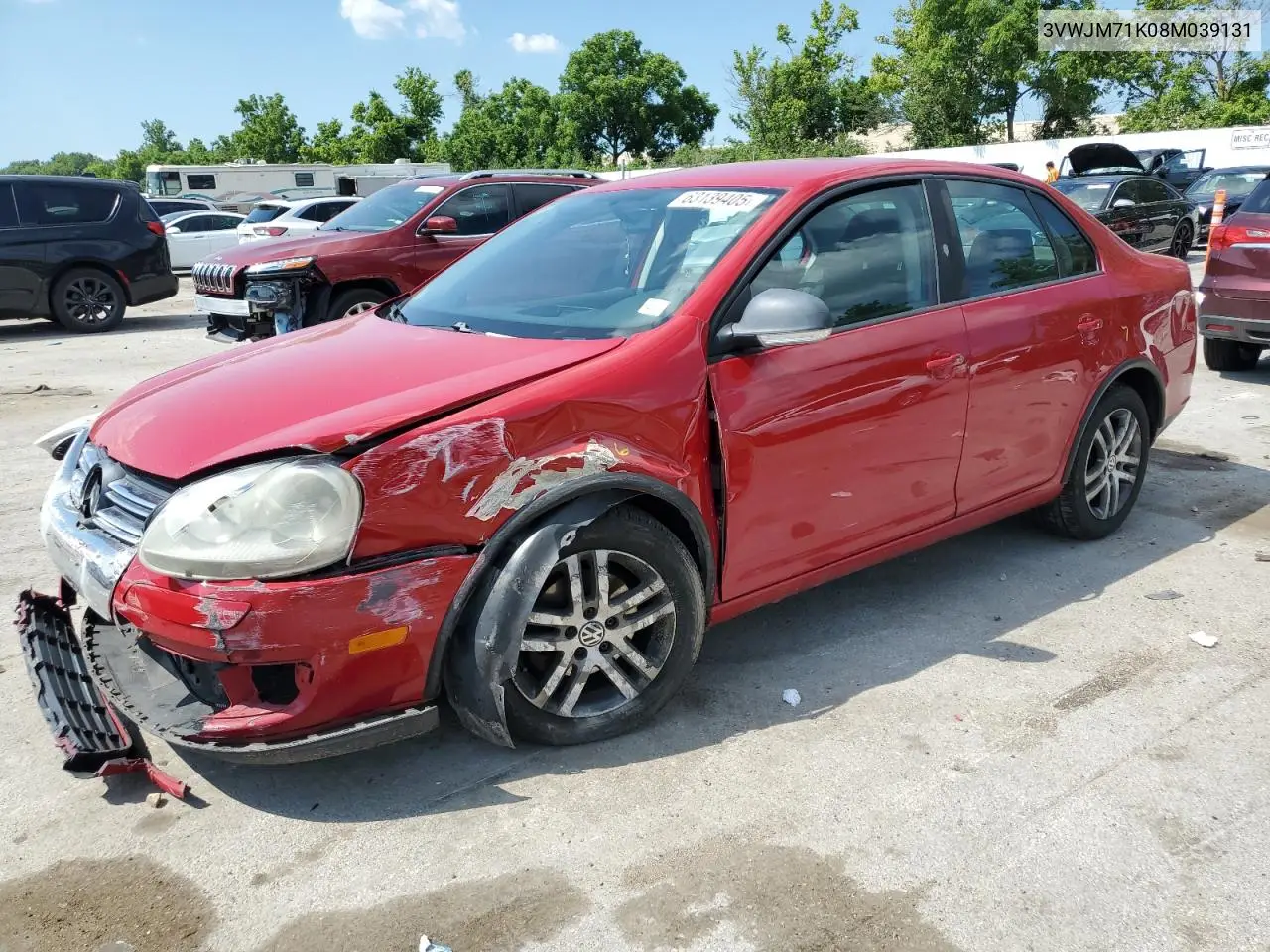 2008 Volkswagen Jetta S VIN: 3VWJM71K08M039131 Lot: 63139405