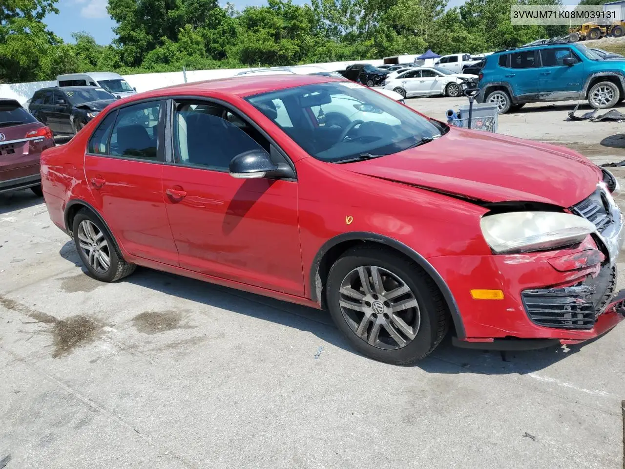 2008 Volkswagen Jetta S VIN: 3VWJM71K08M039131 Lot: 63139405