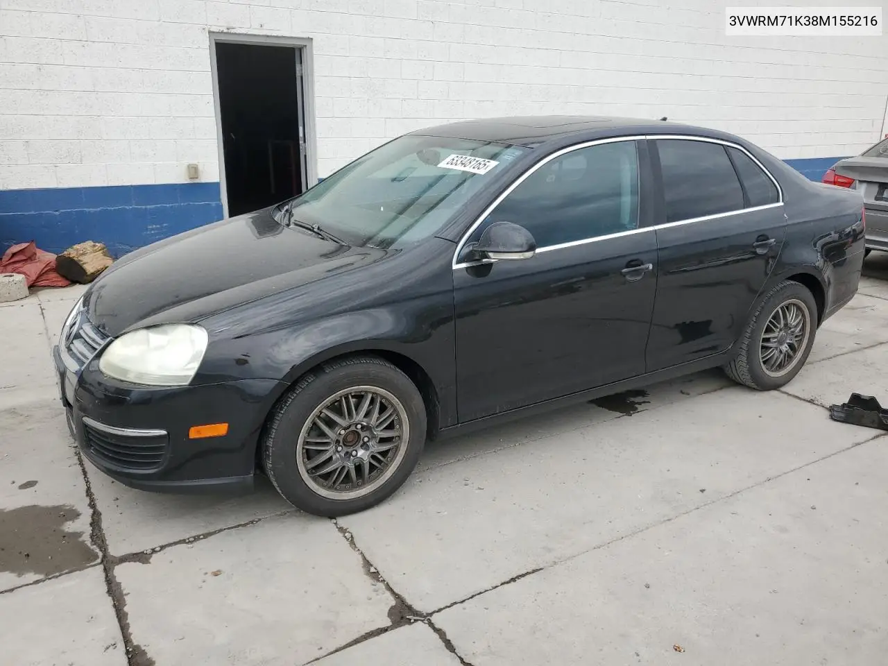2008 Volkswagen Jetta Se VIN: 3VWRM71K38M155216 Lot: 63348165