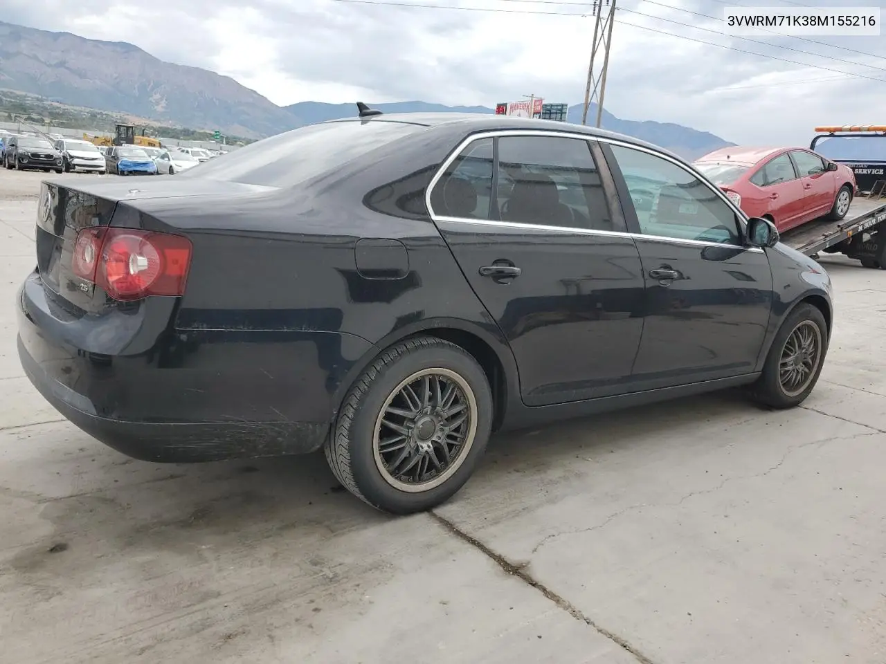 2008 Volkswagen Jetta Se VIN: 3VWRM71K38M155216 Lot: 63348165