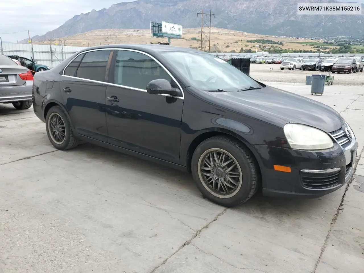 2008 Volkswagen Jetta Se VIN: 3VWRM71K38M155216 Lot: 63348165