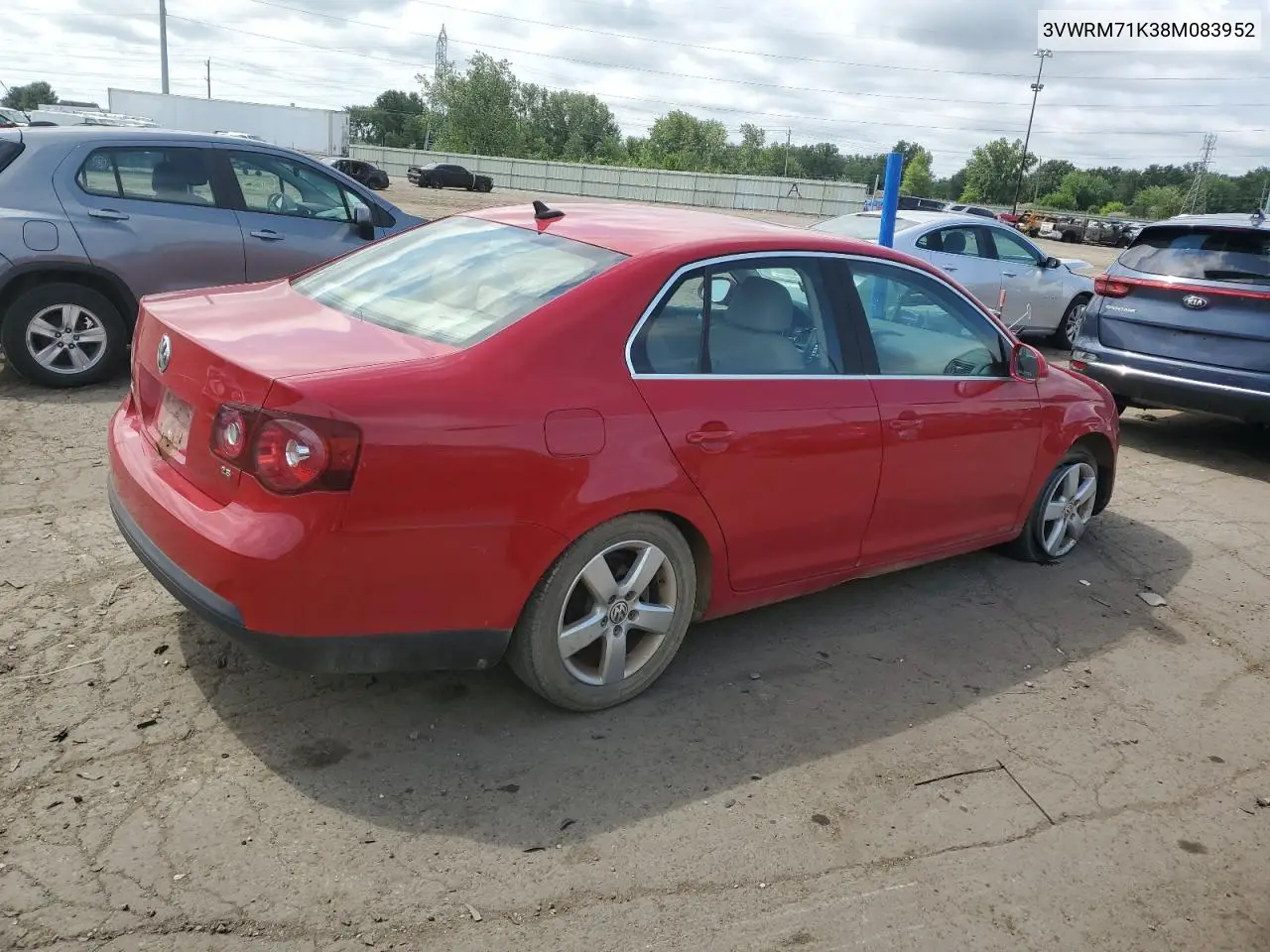 2008 Volkswagen Jetta Se VIN: 3VWRM71K38M083952 Lot: 65245795