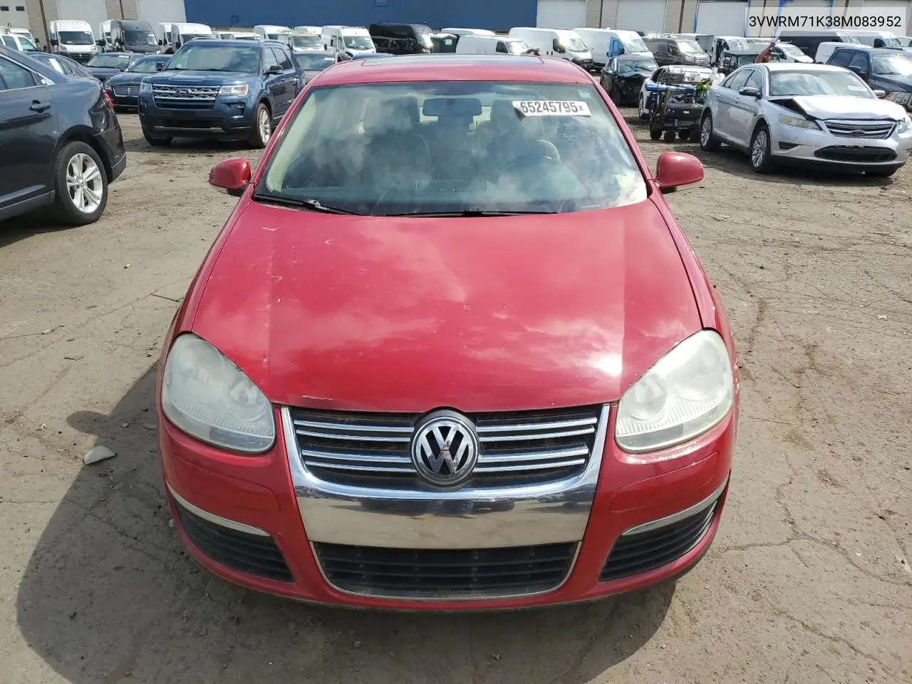 2008 Volkswagen Jetta Se VIN: 3VWRM71K38M083952 Lot: 65245795