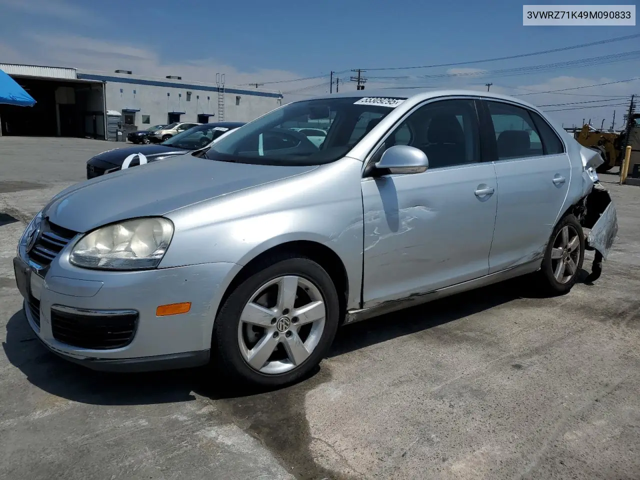 2009 Volkswagen Jetta Se VIN: 3VWRZ71K49M090833 Lot: 55309295