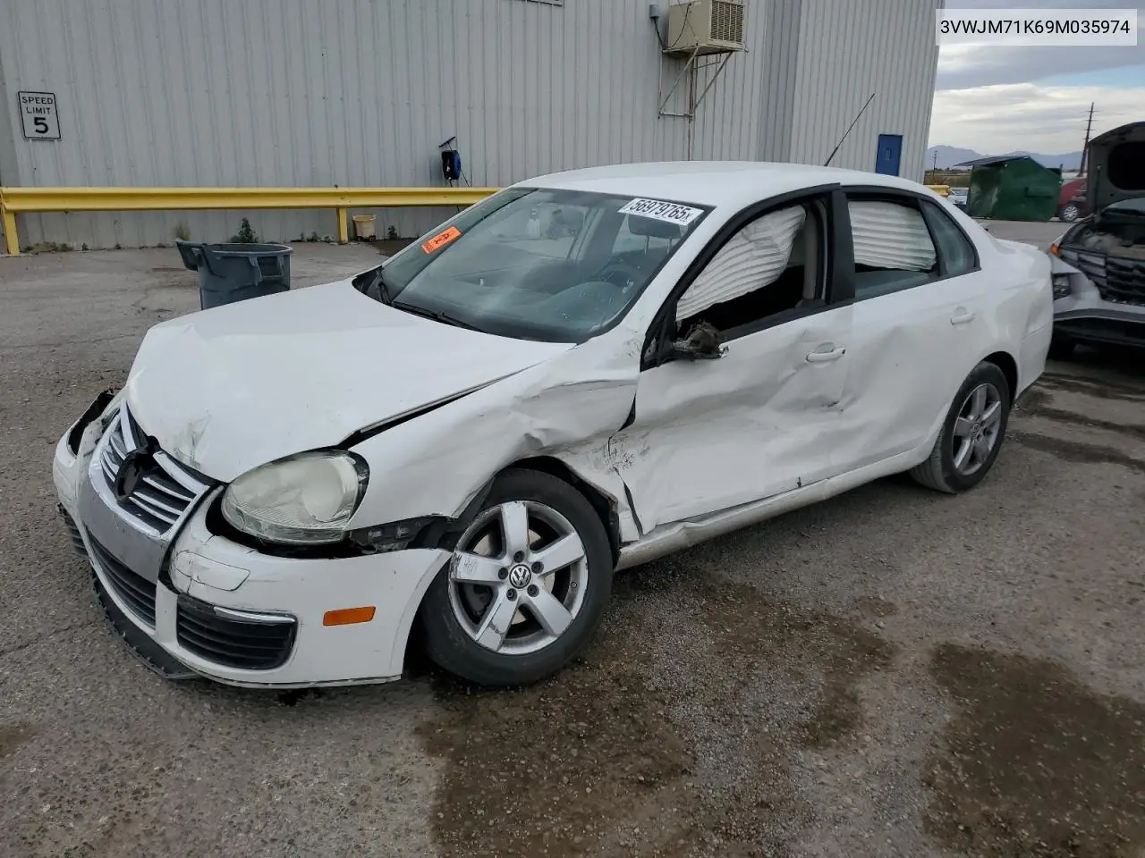 2009 Volkswagen Jetta S VIN: 3VWJM71K69M035974 Lot: 56979765