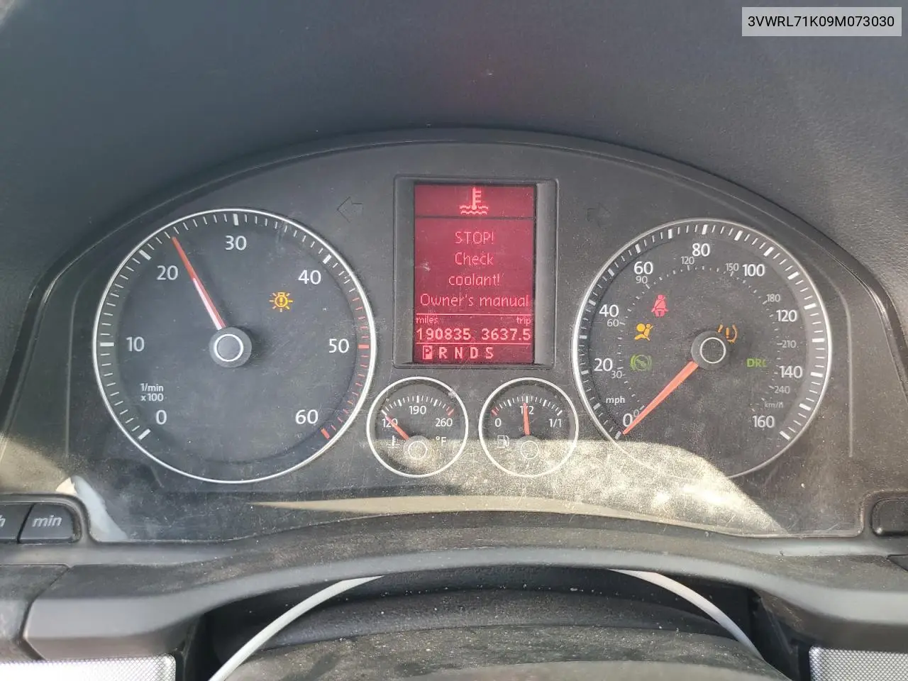 2009 Volkswagen Jetta Tdi VIN: 3VWRL71K09M073030 Lot: 62637215